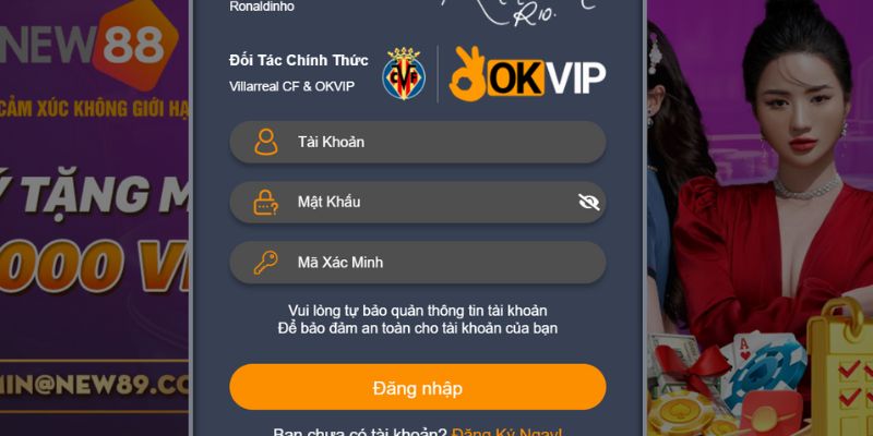 Quy trình đăng nhập tài khoản cá nhân tại nhà cái online New88
