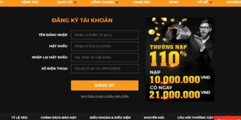Không nhớ mật khẩu khi thực hiện đăng nhập 